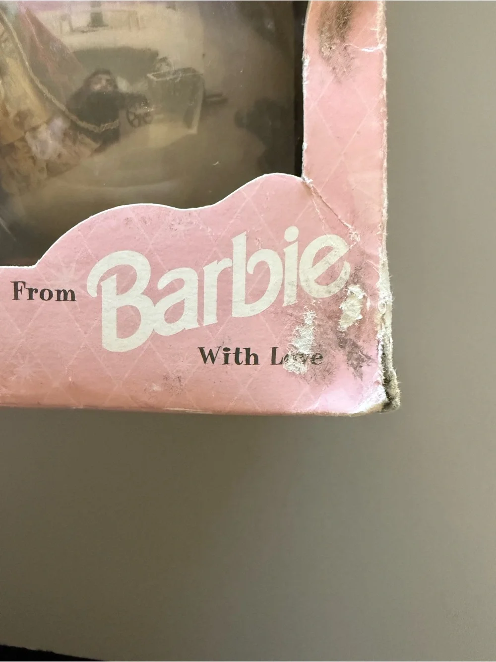 Barbie Pink Decoupage‎ Ornament with stands- set of 2. Holiday Collectible